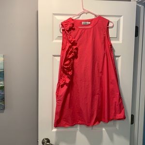 Vineyard vines watermelon ruffle dress